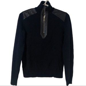 Ralph Lauren Genuine Leather Accent Zip up Jacket!